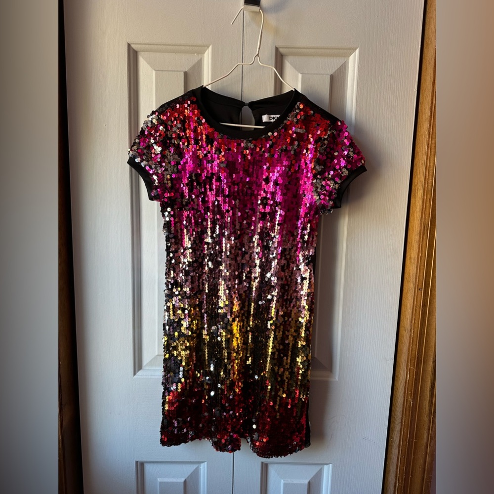 DKNY sequin multi color dress